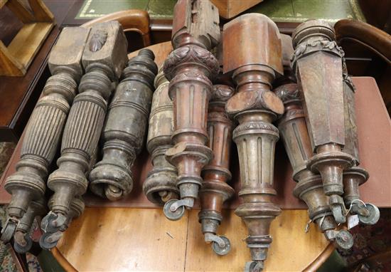 12 Victorian table legs